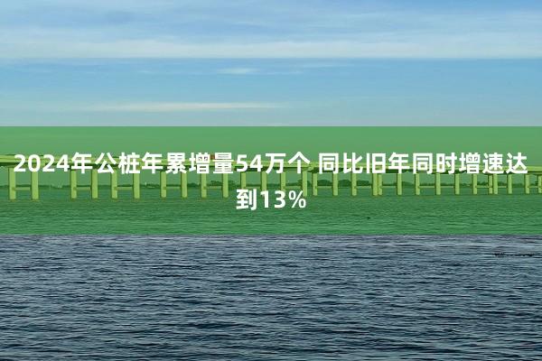 2024年公桩年累增量54万个 同比旧年同时增速达到13%