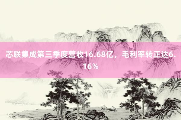 芯联集成第三季度营收16.68亿，毛利率转正达6.16%