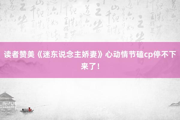 读者赞美《迷东说念主娇妻》心动情节磕cp停不下来了！